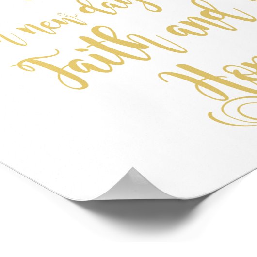 希望と信仰を持つ歓迎と挑戦の日 ポスター (角)