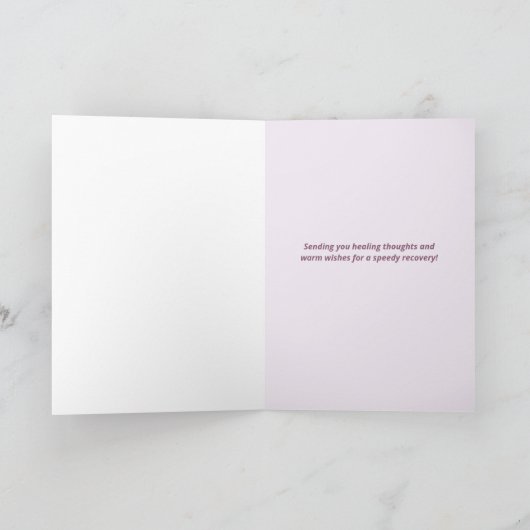 希望と回復のグリーティングカード カード (内部)