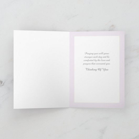 希望と回復の祈りカード カード (内部)