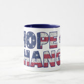 希望と変化の民主政治インスピレーションのマグカップ マグカップ (中央)