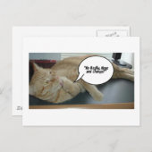 希望と変化/猫ユーモア ポストカード (正面/裏面)