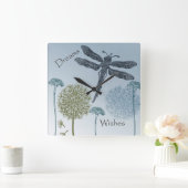 希望と夢 スクエア壁時計 (ホーム)