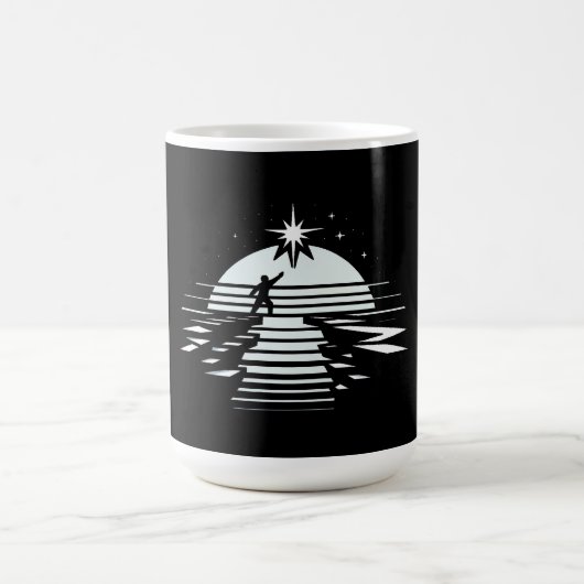 希望と宇宙の夢のシンボルへの橋 コーヒーマグカップ (中央)