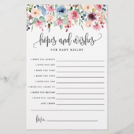 希望と希望、フローラベビーアドバイス紙カード チラシ