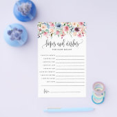 希望と希望、フローラベビーアドバイス紙カード チラシ (シングル)