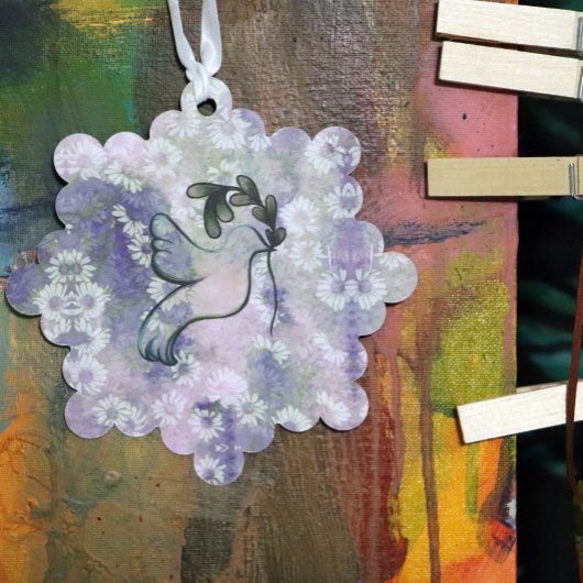 希望と平和の鳩 オーナメントカード