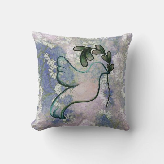 希望と平和の鳩 クッション (正面)