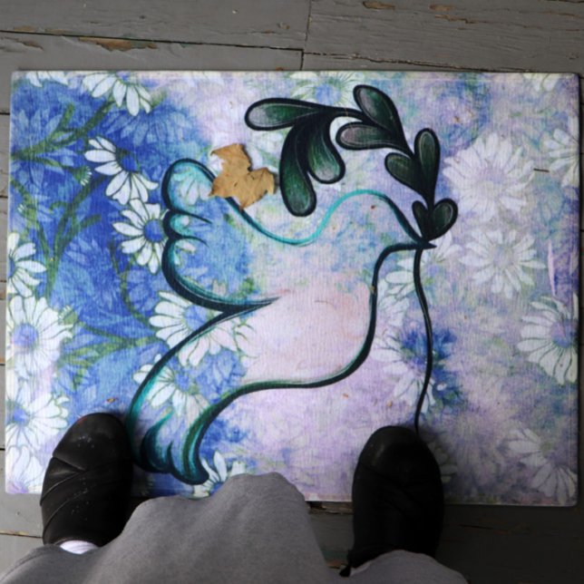 希望と平和の鳩 ドアマット (クリエイターアップロード済み)