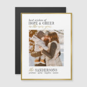 希望と応援ミニマル金ゴールドスクリプト新年の写真 (正面/裏面)