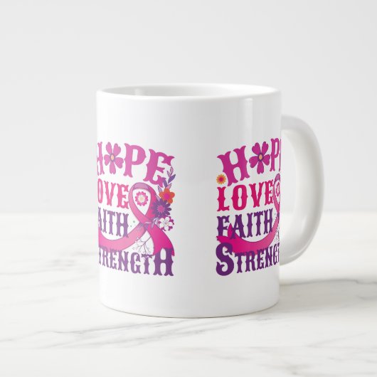 希望と愛と信仰の力 ジャンボコーヒーマグカップ (正面右)