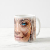 希望と癒しの青い瞳の涙のアートマグ コーヒーマグカップ (正面右)