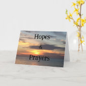 希望と祈りの言葉がんグリーティングカード カード (黄色い花)