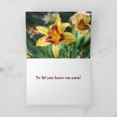 希望と祈りの言葉でお知らせいただ気にく カード (内部)