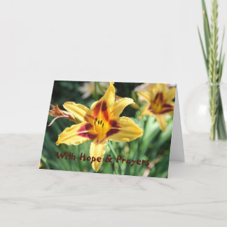 希望と祈りの言葉でお知らせいただ気にく カード