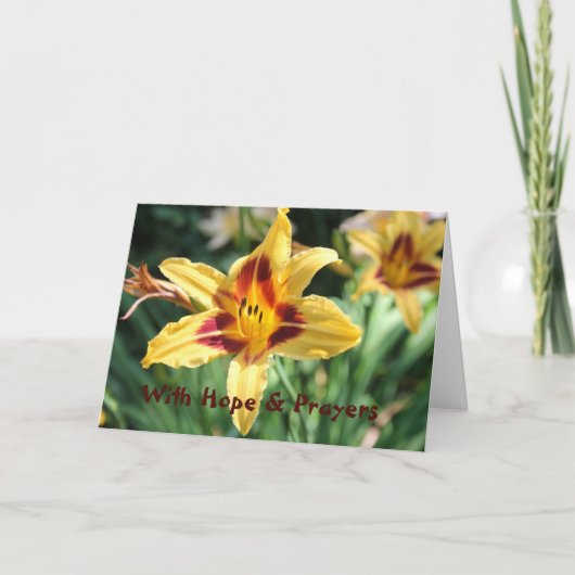 希望と祈りの言葉でお知らせいただ気にく カード (正面)