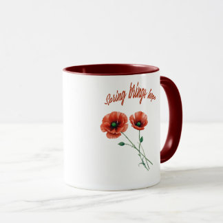 "希望と開花-春フラワーマグ" マグカップ