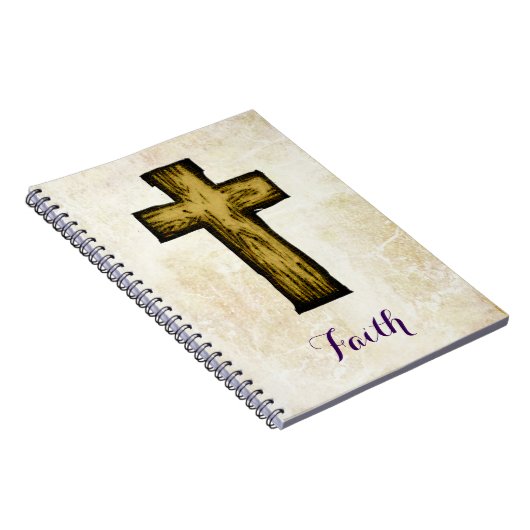 希望と霊感を表す、信仰の木の十字架 ノートブック (右側)