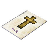 希望と霊感を表す、信仰の木の十字架 ノートブック (左側)