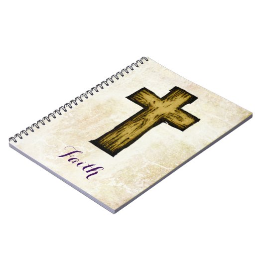 希望と霊感を表す、信仰の木の十字架 ノートブック (左側)