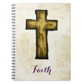 希望と霊感を表す、信仰の木の十字架 ノートブック (正面)