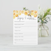 希望と願いミツバチ赤ちゃんシャワー挿入 エンクロージャーカード (スタンド正面)