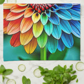 希望と鮮やか喜びの開花デザイン キッチンタオル (折り畳み)