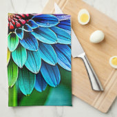 希望と鮮やか喜びの開花デザイン キッチンタオル (四つ折り)