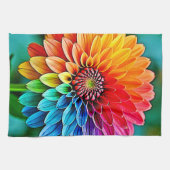 希望と鮮やか喜びの開花デザイン キッチンタオル (横)