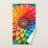 希望と鮮やか喜びの開花デザイン バスタオルセット (ハンドタオル)