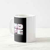 希望と鳥 - 太字のタイポグラフィ コーヒーマグカップ (正面左)