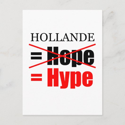 希望なしHollande = Hype- Vポストカード ポストカード (正面)