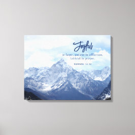 希望に満ちたクリスチャン感動的山 キャンバスプリント