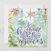 希望に満ちたクリスマスのオーナメント インスピリビティ シーズンカード (正面)