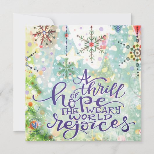 希望に満ちたクリスマスのオーナメント インスピリビティ シーズンカード (正面)