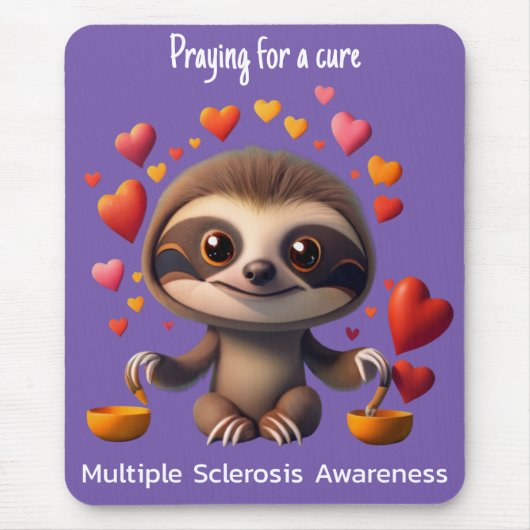 希望に満ちたハートがベビースロットMSを取り巻く マウスパッド (正面)