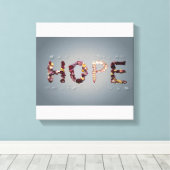 希望に満ちたバラ キャンバスプリント (インサイチュ (ウッドフロア))