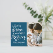 希望に満ちたブルークリスマスベイビー シーズンポストカード (スタンド正面)