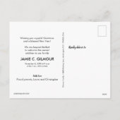 希望に満ちたブルークリスマスベイビー シーズンポストカード (裏面)