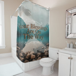 希望に満ちたホライゾン恵みズfrom Above シャワーカーテン