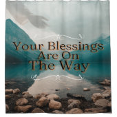 希望に満ちたホライゾン恵みズfrom Above シャワーカーテン (正面)