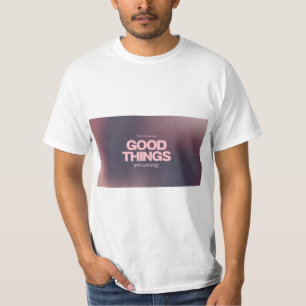 希望に満ちたユニセックス雰囲気ホワイトTシャツ(_Shirt) Tシャツ