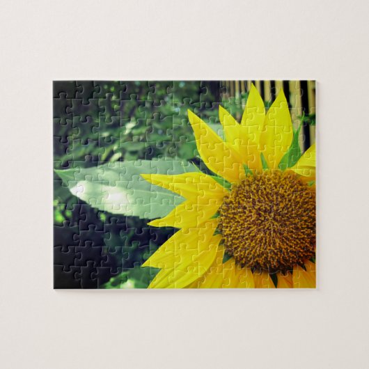希望に満ちたリラックスヒマワリの自己ジグ気にソーパズル ジグソーパズル (横)