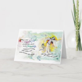 希望に満ちた神/船乗り、折り畳まれたグリーティングカード、5"x7" カード