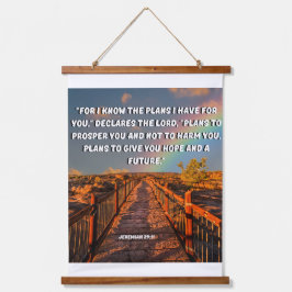 希望に満ちた聖書の聖句エレミヤ29:11 吊り下げ型タペストリー