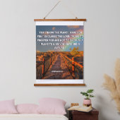 希望に満ちた聖書の聖句エレミヤ29:11 吊り下げ型タペストリー (寝室)