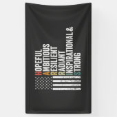 希望に満ちた野心的な回復力のあるラディアントハリスウォルツ 横断幕 (縦)