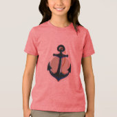 希望のいかり:愛と家庭を堅持 トライブレンドTシャツ (正面)