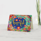 希望のおもしろいフローラかわいらしトレンディーお洒落 カード (正面)