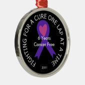 希望のお祝いのオーナメントのリボン メタルオーナメント (右)