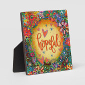 希望のかわいらしボホフローラ黄色のインスピレーション フォトプラーク (正面)